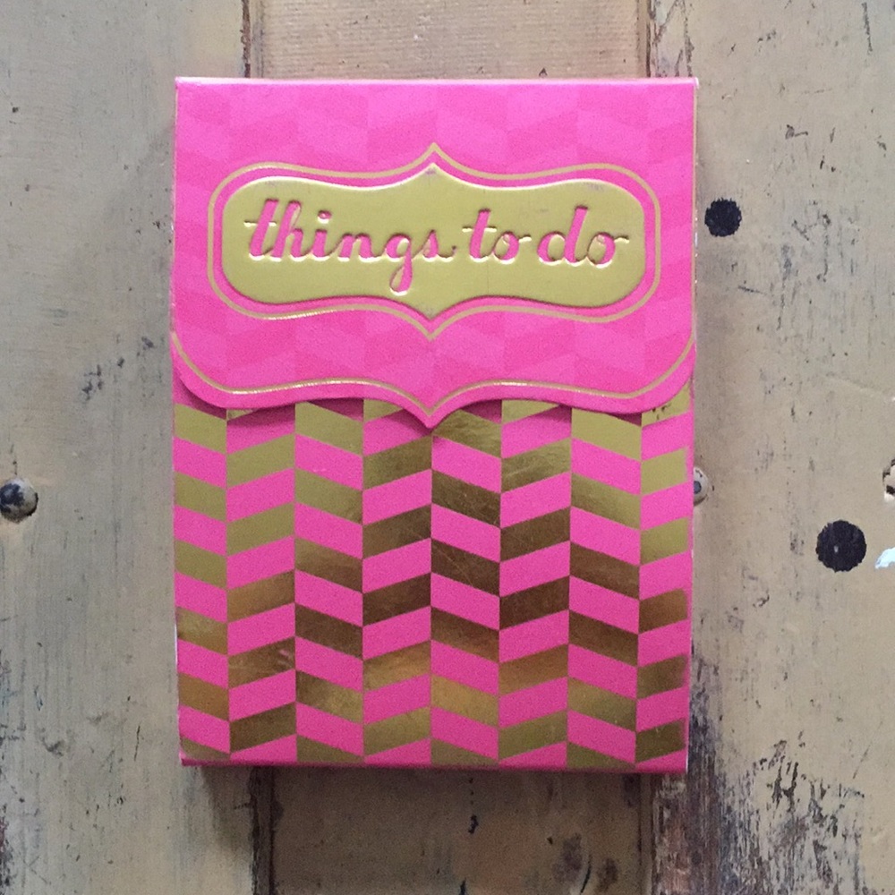 THINGS TO DO METALLIC MINI NOTEPAD MAGNETIC CLOSURE POCKET SIZE NOTE PAD